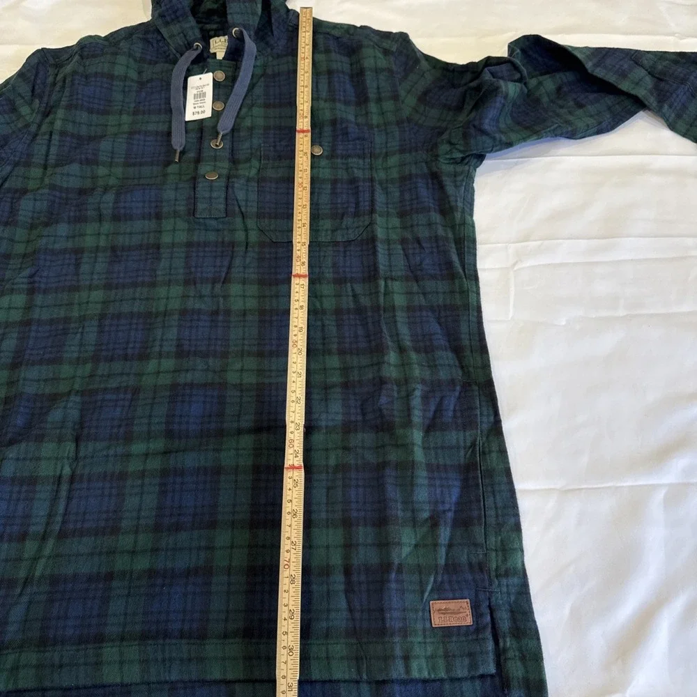 L.L. Bean Scotch Plaid Traditional Fit Flannel  Unisex M Blue/Green Pullover